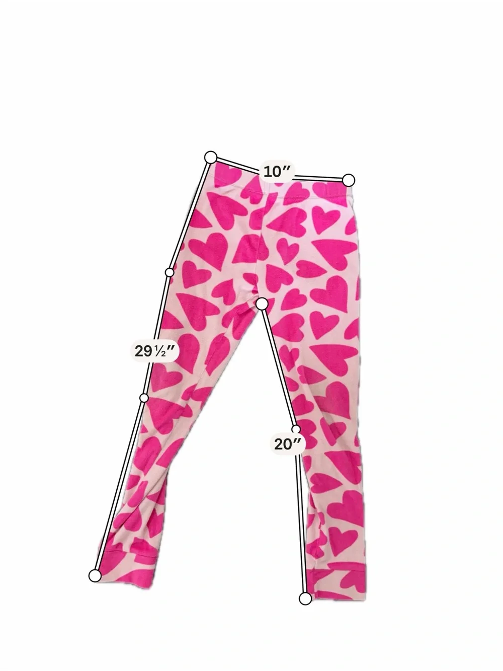 Reshee 4 Piece Girls Pajama Bundle Size 8 / 6-7Y Hearts Tulips